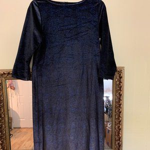 TopShop Space Velvet Midi Wiggle Dress US 10